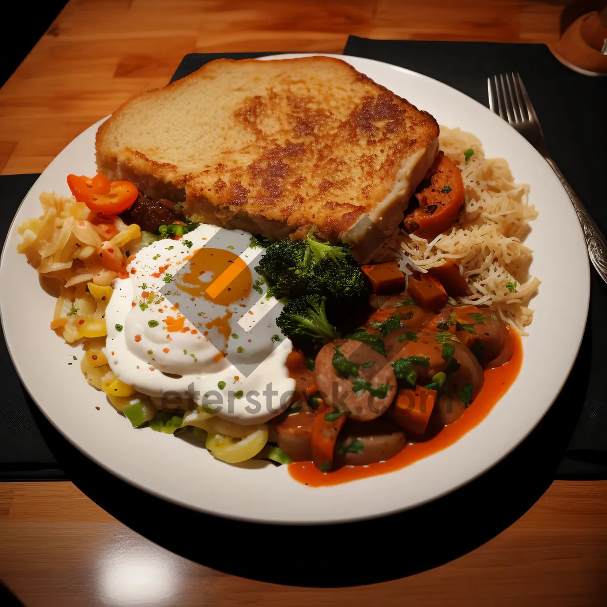 Picture of Delicious Gourmet Salad with Grilled Chicken and Vegetables