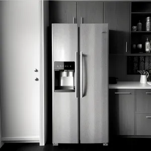 Modern White Refrigerator in Stylish Home Interior