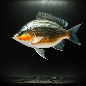 Vibrant Goldfish in Sunlit Aquarium