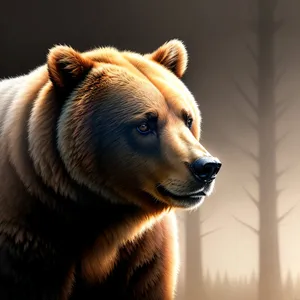 Furry Predator in Wild: Brown Bear