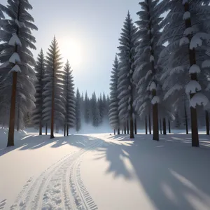 Snow-Kissed Splendor: Majestic Mountain Landscape in Winter