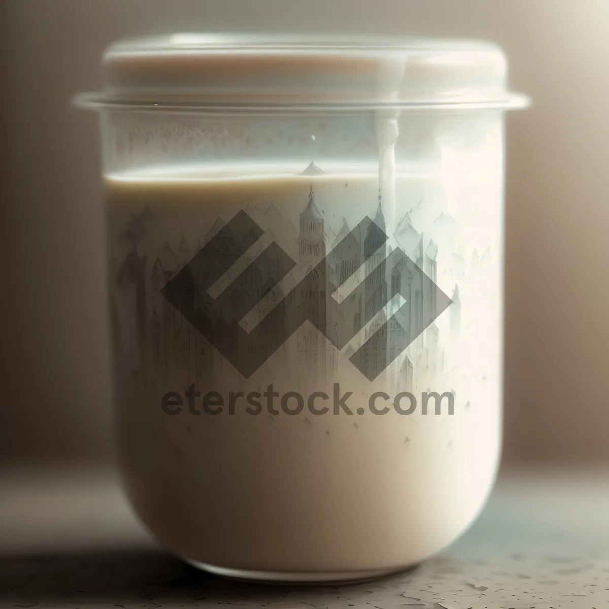 Picture of Fresh and Creamy Morning Beverage in a Glass Mug