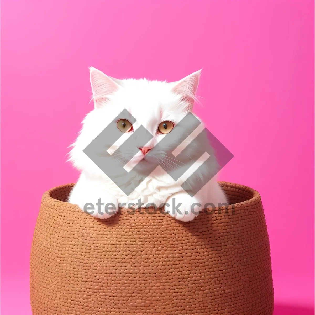 Picture of Curious Feline Peeking Out of Bag