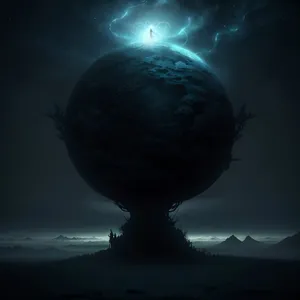 Global Earth in Space with Water
