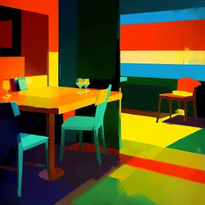 Modern Interior Furniture Design with Contemporary Table and Chairs