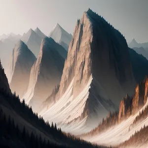 Majestic Mountains in a Picturesque Valley