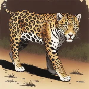 Leopard Jungle Stalker: Majestic Feline Gazing