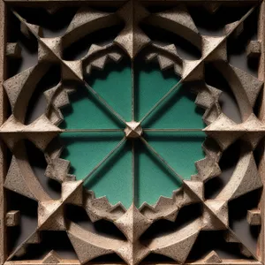 Arabesque Mosaic Art: Intricate Patterned Tile Design