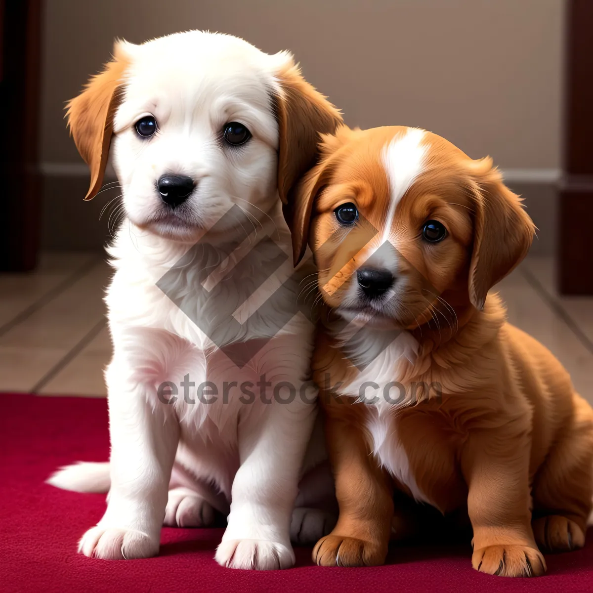 Picture of Adorable Golden Retriever Puppy - Loving Companion with Beautiful Brown Fur