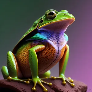 Vibrant-eyed Tree Frog in Wild Fauna