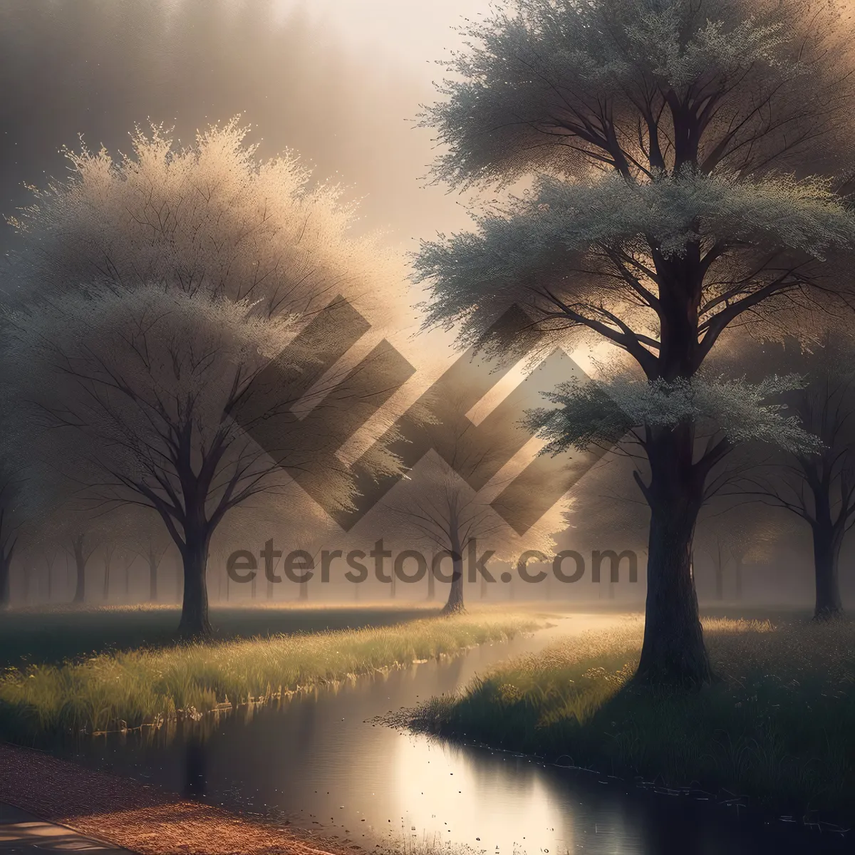Picture of Radiant Winter Sunset over Forest