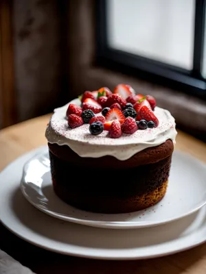 Delectable Berry Trifle with Raspberry and Cream