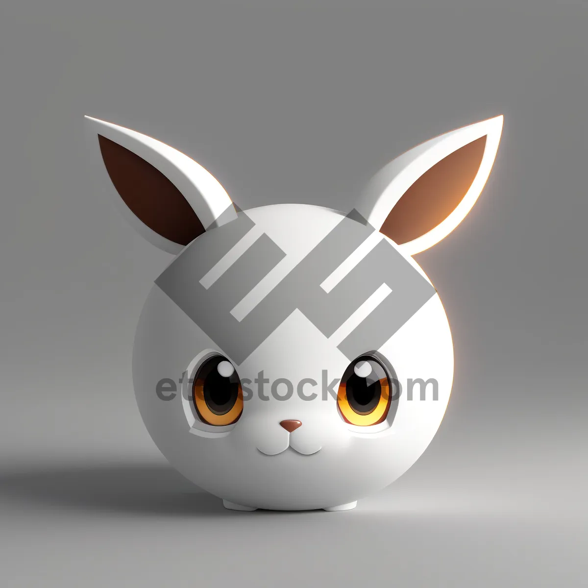 Picture of Shiny Cute Bunny Cartoon Icon