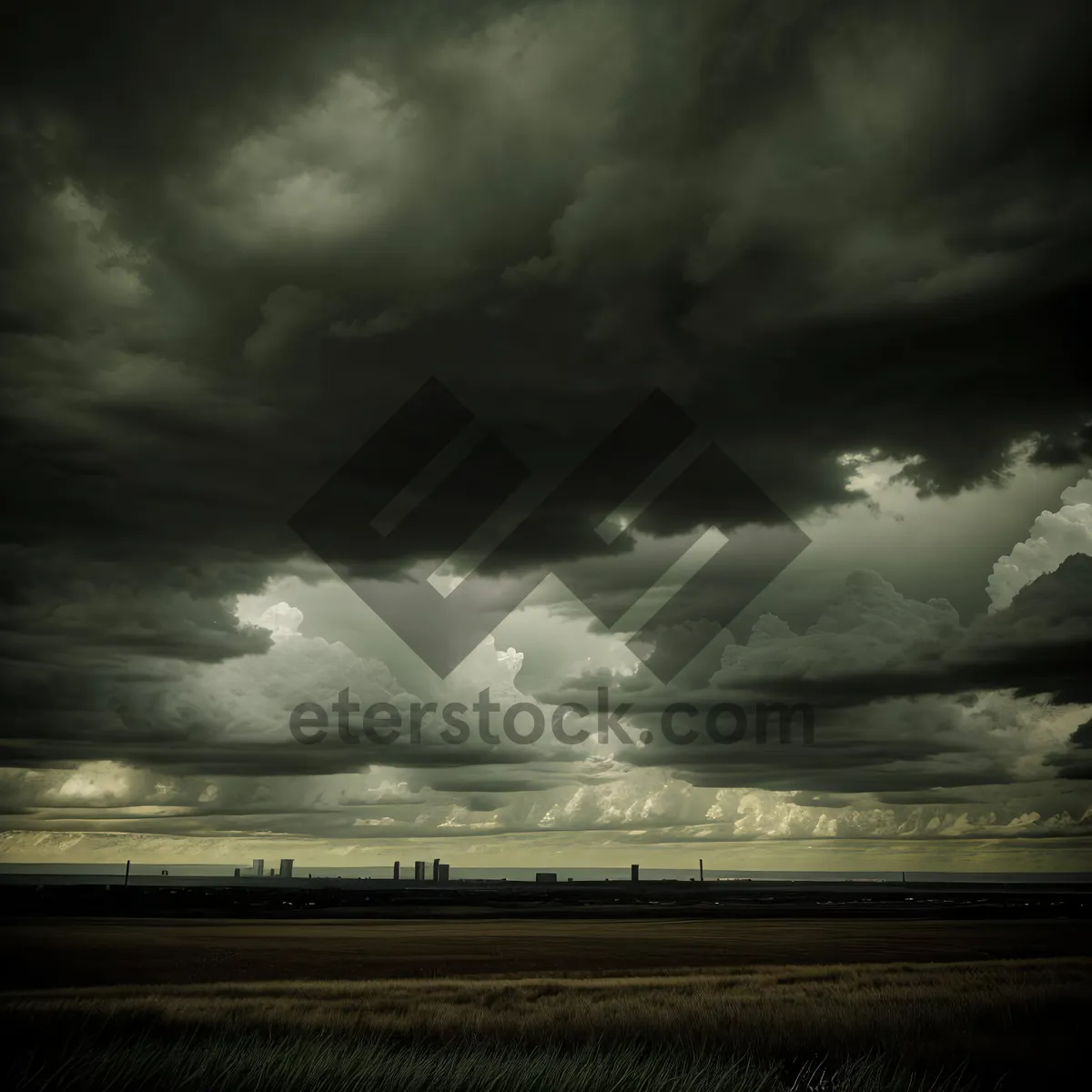 Picture of Golden Horizon: Serene Sunsets Over Rural Fields