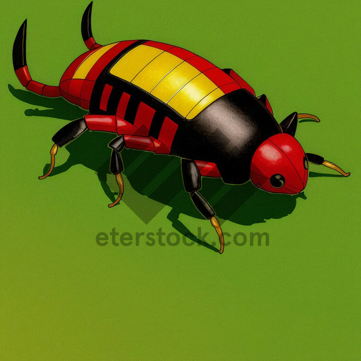 Picture of Vibrant Summer Leaf Beetle with Yellow Spots