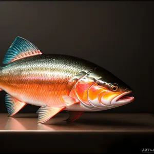 Colorful Goldfish Swimming in Aquarium