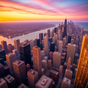 City Lights: A Modern Skyline at Dusk