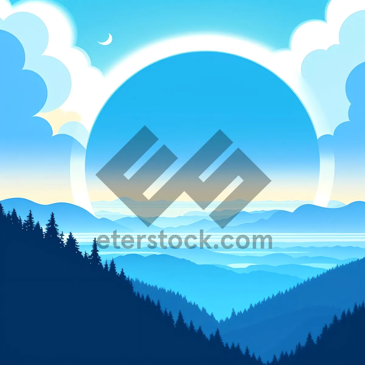 Picture of Sky's Lunar Art: Celestial Moon in Beautiful Design.