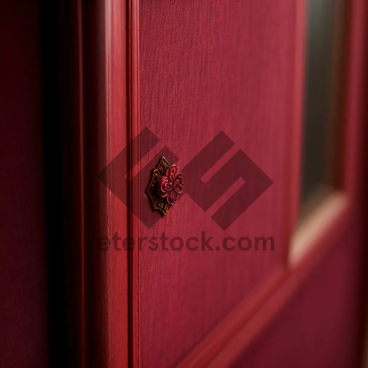 Picture of Vintage Wooden Door with Rustic Lock