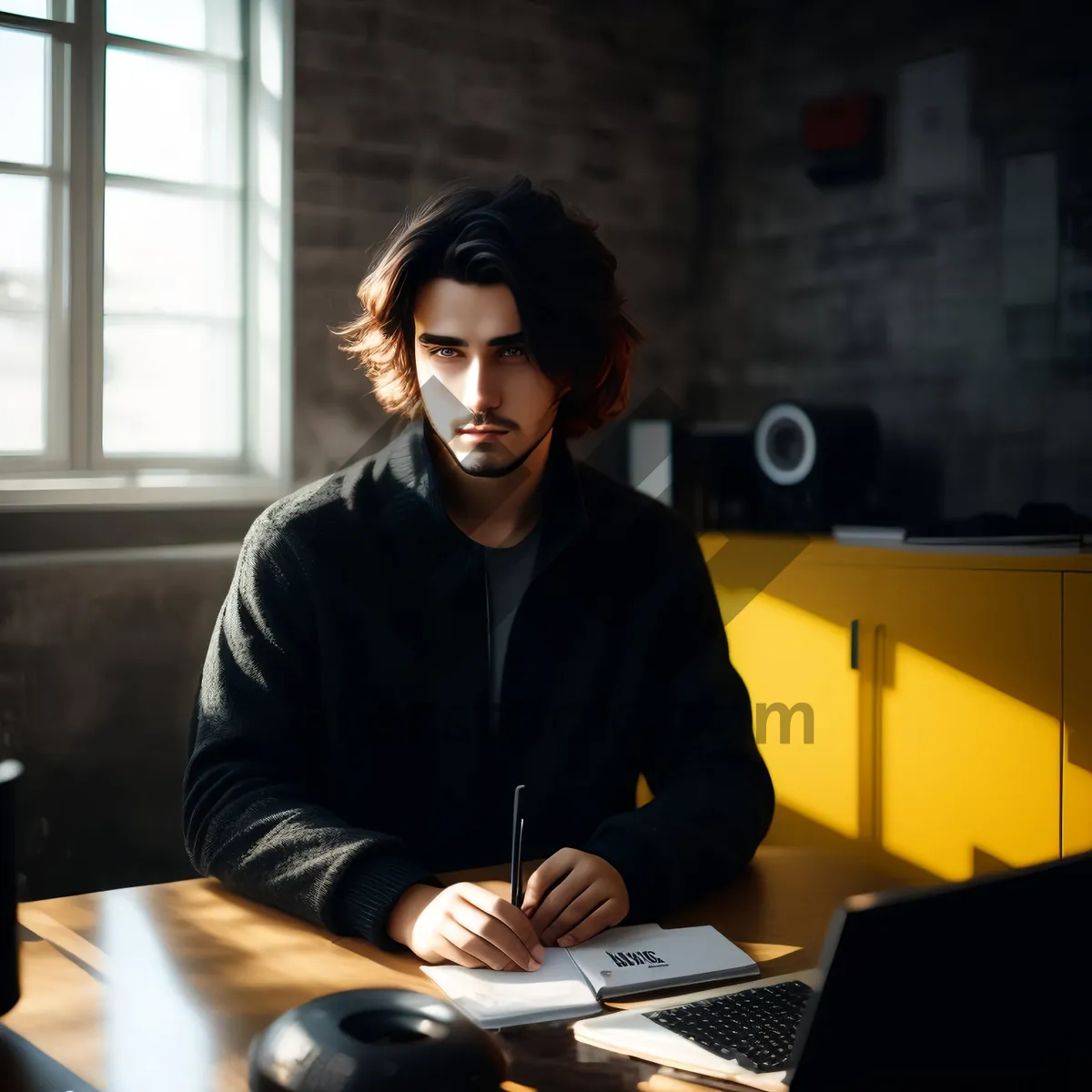 Picture of Successful professionals collaborating in modern office environment.