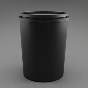 Metal Barrel Container with Lid - Empty Object