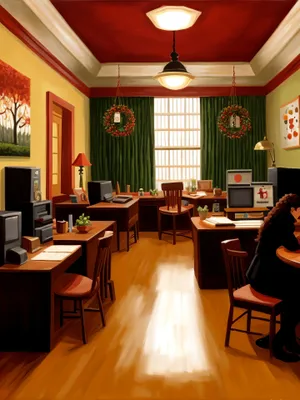 Modern Luxury Dining Room with Stylish Wooden Furniture