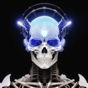 3D Sorcerer Skull X-ray Anatomy Illustration