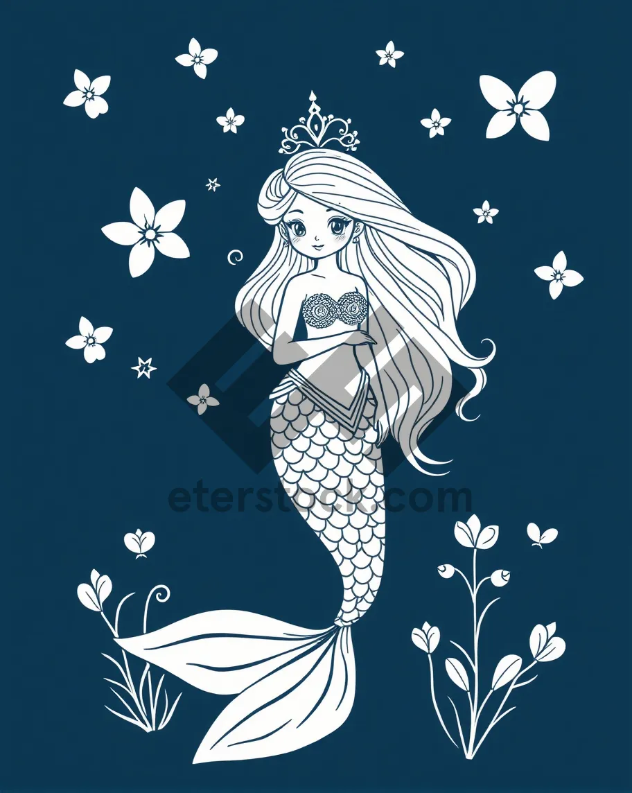 Picture of Floral Silhouette Pattern Wallpaper Design