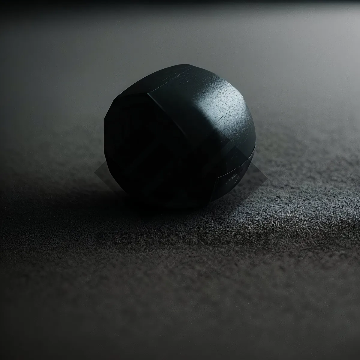 Picture of Round Black Pool Ball on Table