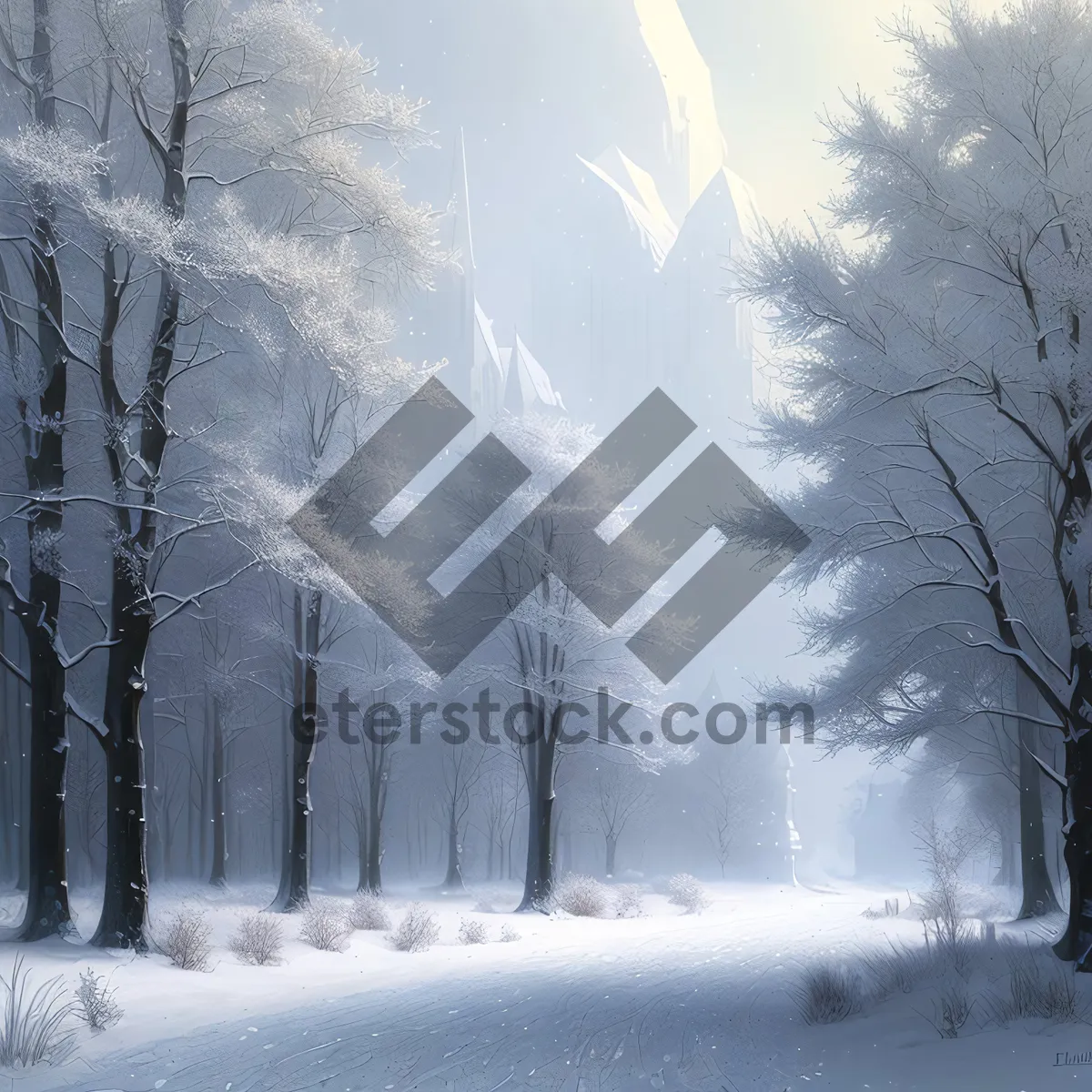 Picture of Winter Wonderland: Snowy Forest Landscape