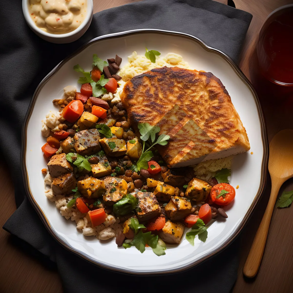 Picture of Spicy Black-Eyed Pea Salad with Grilled Beef