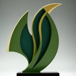 Vibrant Graphic Design Element: Shiny Leaf Pattern