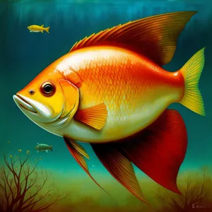 Gleaming Goldfish in Aquatic Paradise