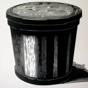 Metal Ashcan Filter Bin - Tin Container Device