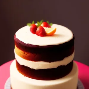 Berry Chocolate Cake with Yogurt and Fresh Fruit