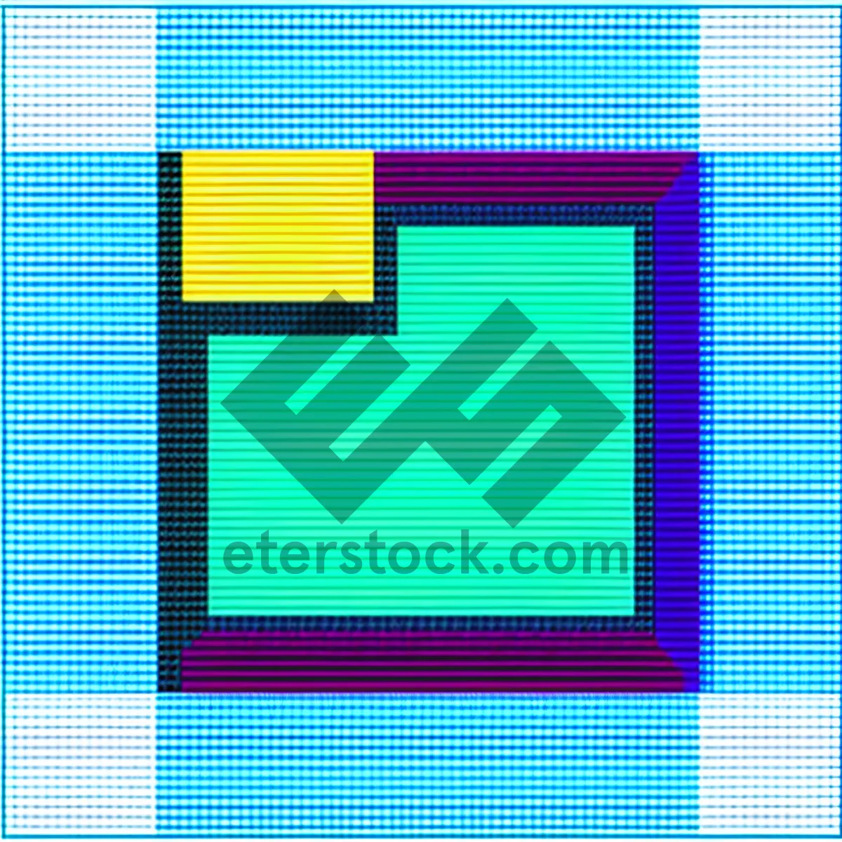 Picture of Modern Digital Mosaic Grid Art Decoration