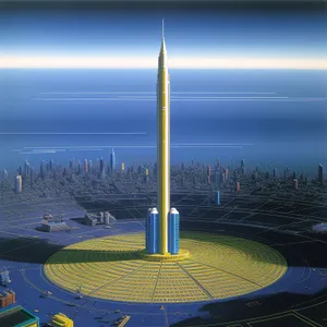 Skyward Sentinel: Towering Architectural Timepiece