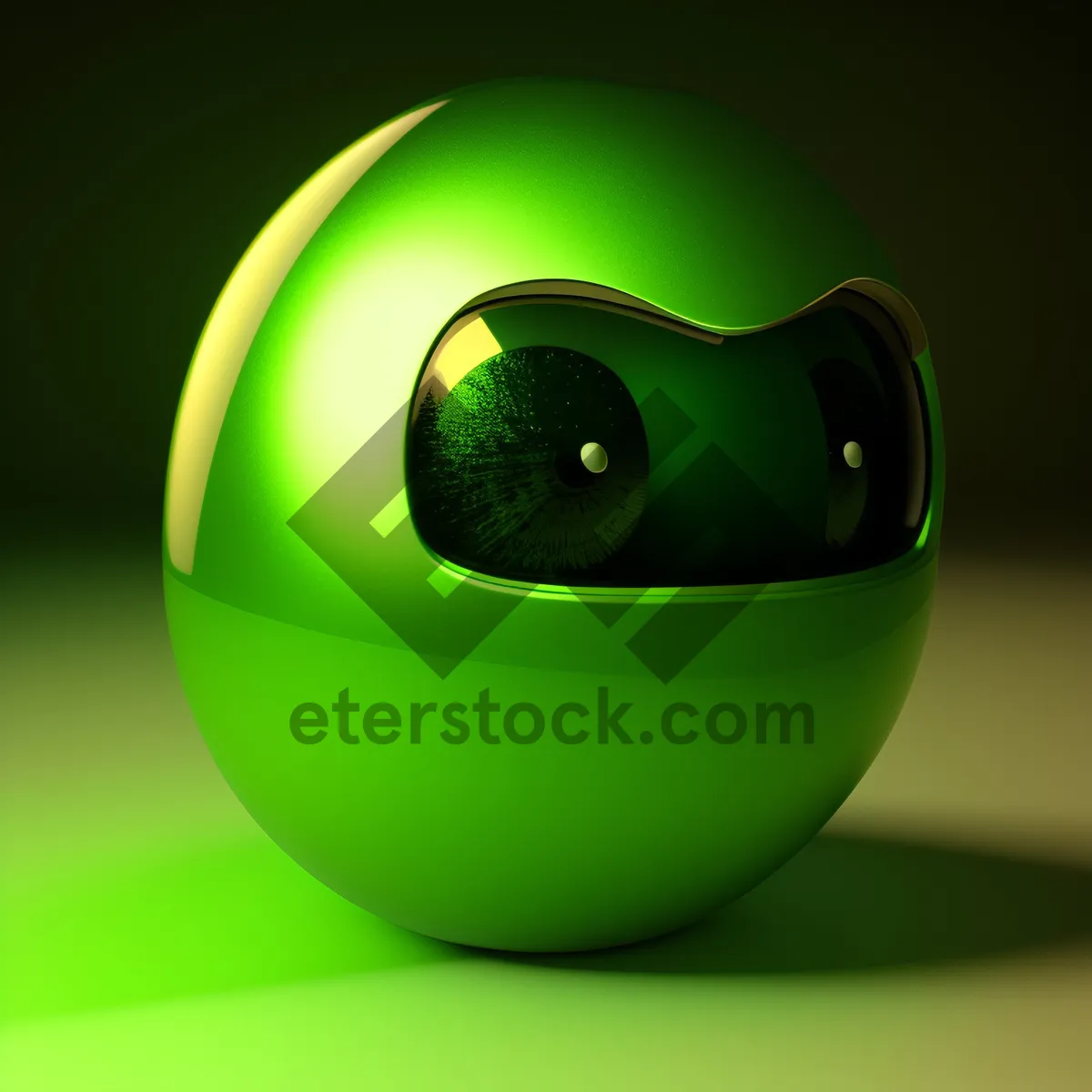 Picture of Shiny Glass Sphere Icon: Reflective Round Web Graphic.