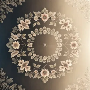 Snowflake Ornate Arabesque Design for Winter Decor