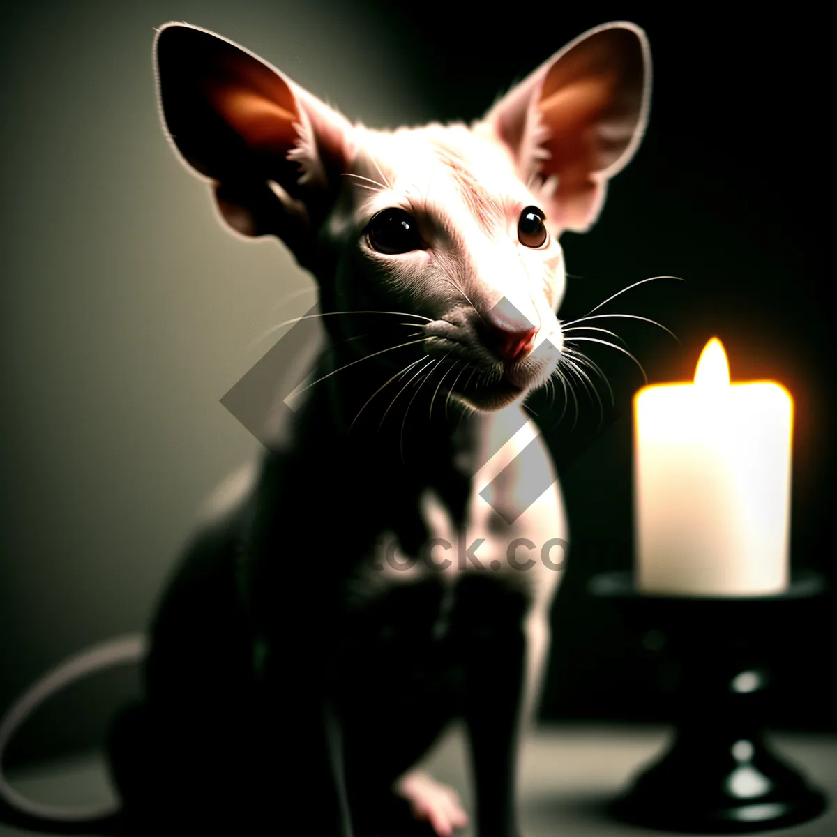 Picture of Expressive-eyed adorable feline mouse