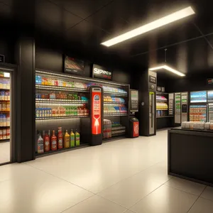 Modern Vending Machine in a Restaurant Interior