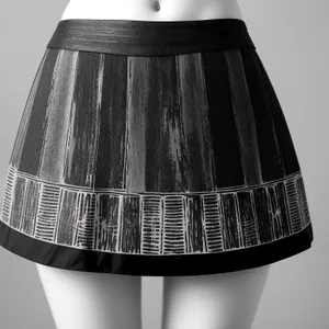 Tartan Miniskirt: Stylish Fabric Garment with Lampshade-inspired Fashion