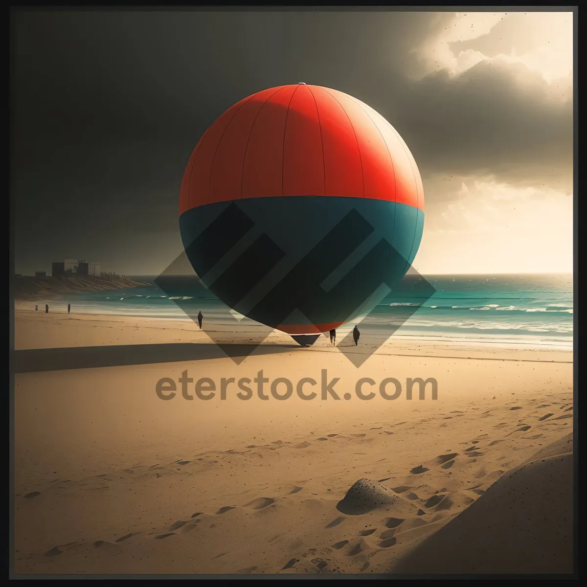 Picture of Colorful Hot Air Balloon Soaring through Summer Sky