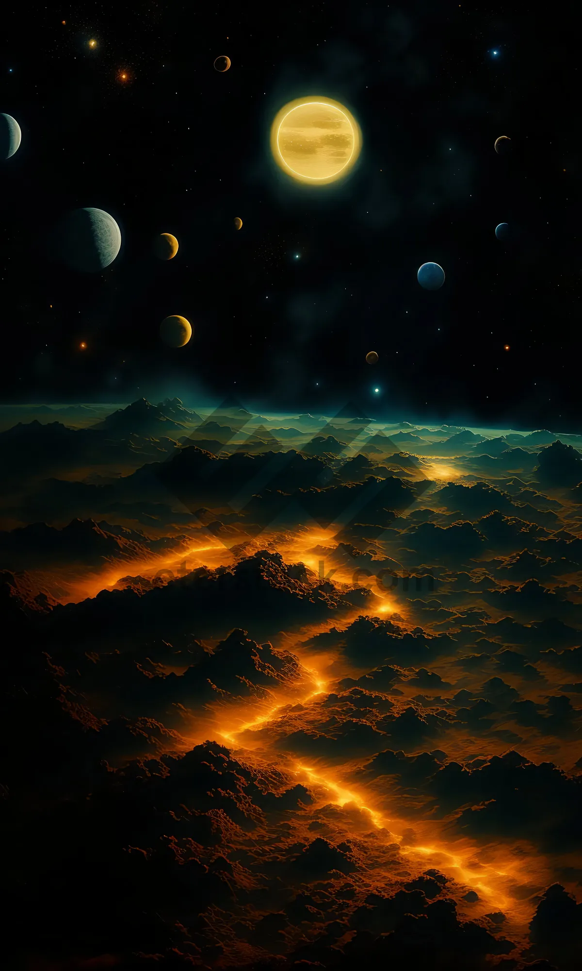 Picture of Mystical Cosmic Night: Celestial Dreamscape