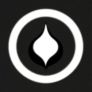 Black Gem Silhouette Design: Symbolic Graphic Symbol