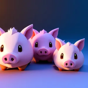 Piggy Bank Savings - Money-saving container for financial wealth