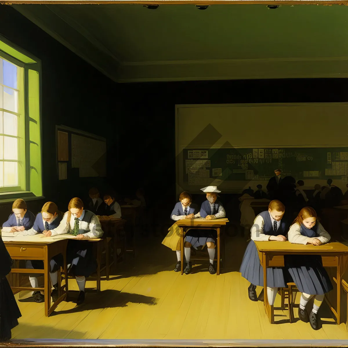 Picture of Modern Classroom with Musical Instruments and Furniture