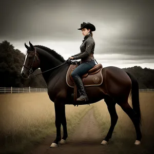 Graceful Stallion in Equestrian Sport