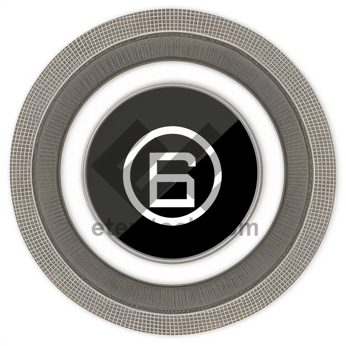 Picture of Shiny Metallic 3D Circle Button Icon