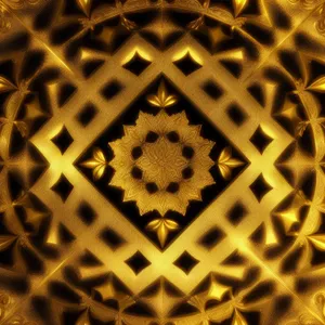 Arabesque Honeycomb Design: Intricate Patterned Framework